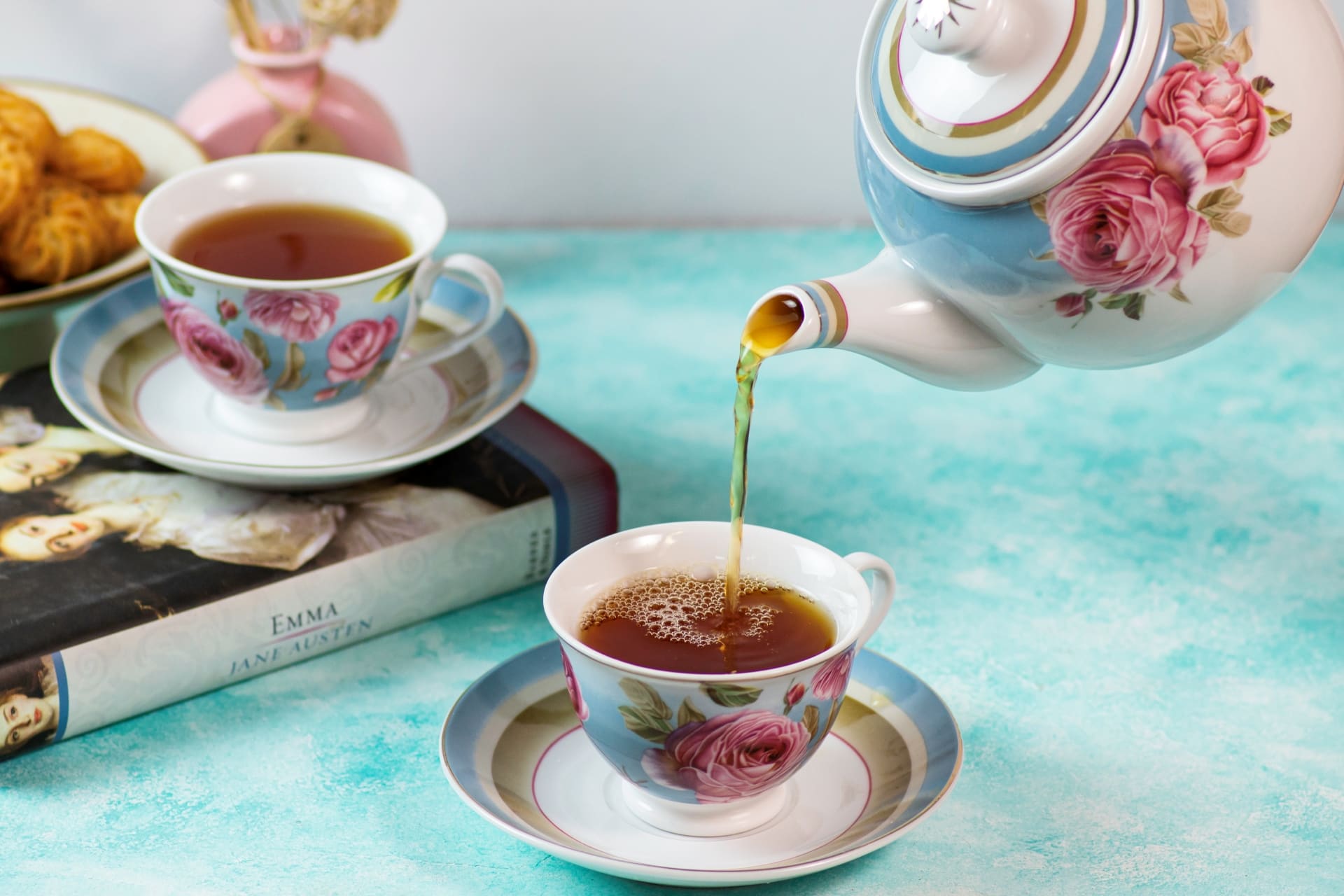 Viola Peony Blush Tea Set