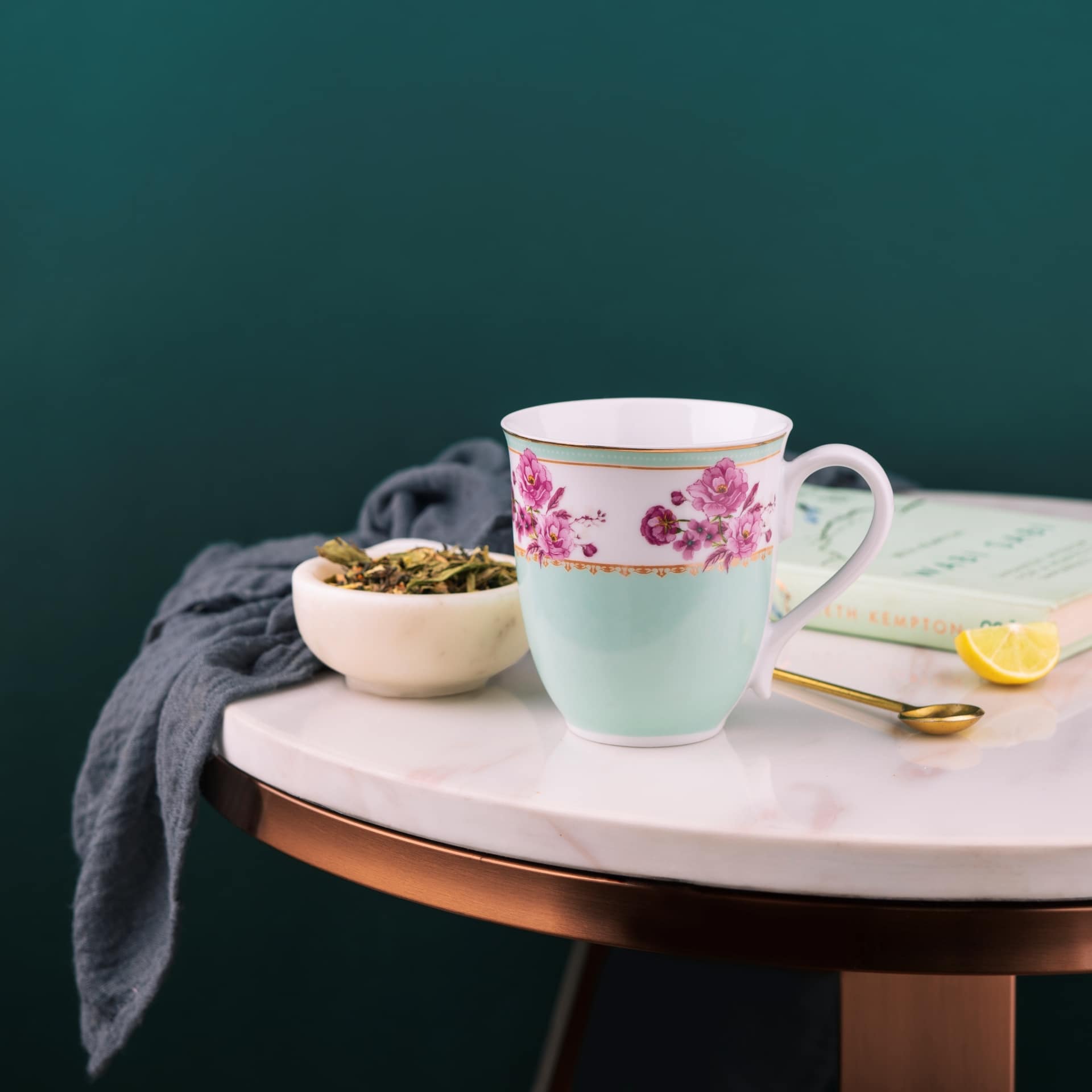 Viola Azure Meadow Porcelain Coffee Mug