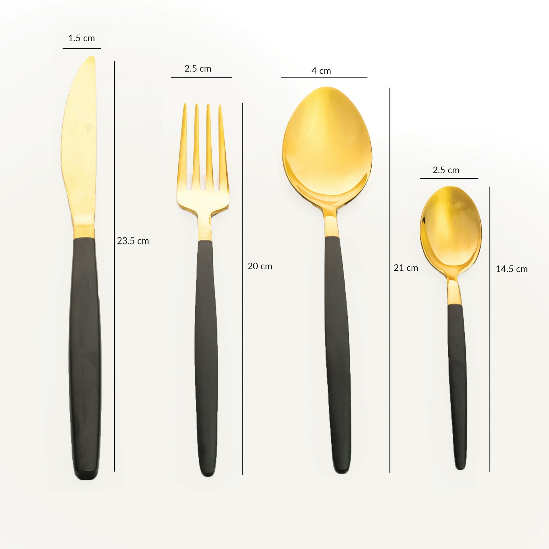 Viola Black & Gold Opulent Cutlery Set