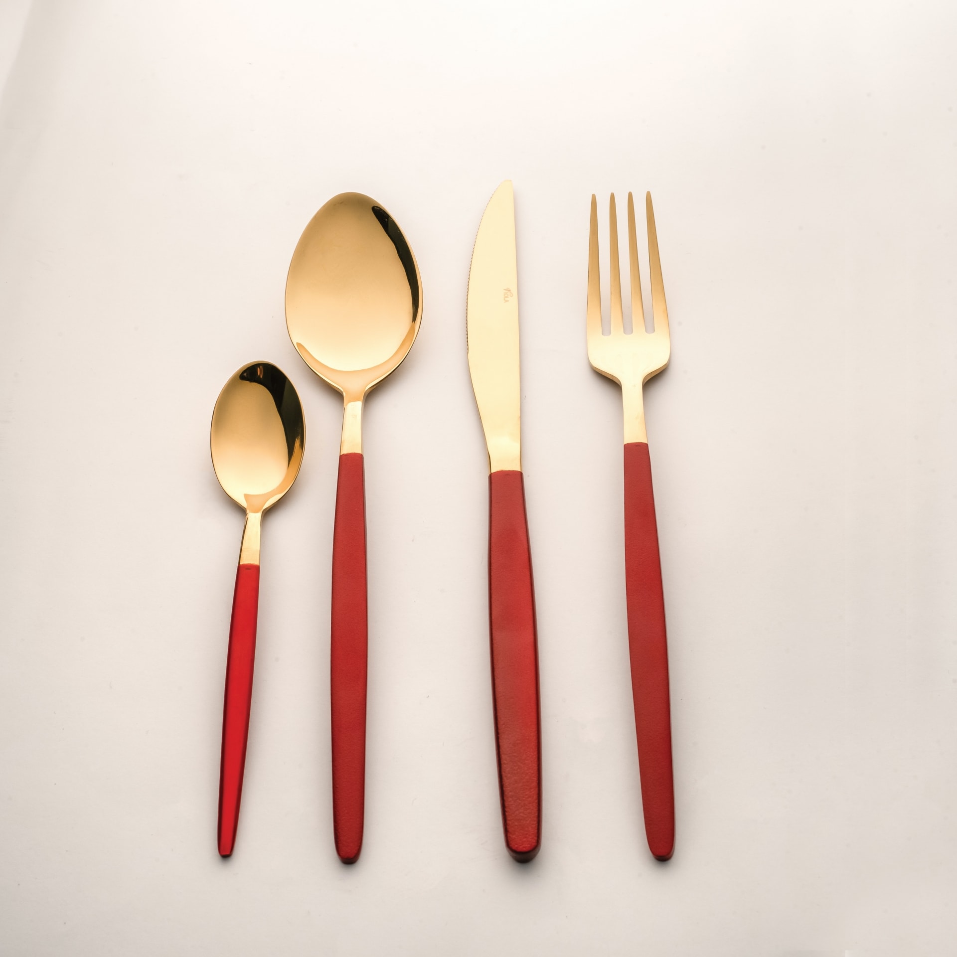 Viola Bonafide Red & Gold Cutlery Set
